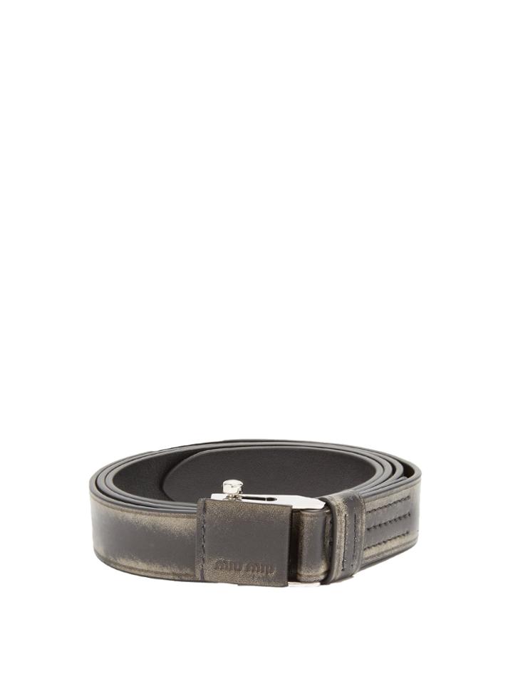 Miu Miu Distressed Leather Belt