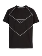 Matchesfashion.com Givenchy - Contrast Stitch Logo Print Cotton T Shirt - Mens - Black