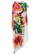 Camilla - Pretty As A Poppy-print Silk Kaftan Dress - Womens - White Print