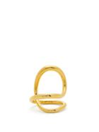 Matchesfashion.com Charlotte Chesnais - Ribbon 18kt Gold-plated Sterling-silver Ring - Womens - Gold