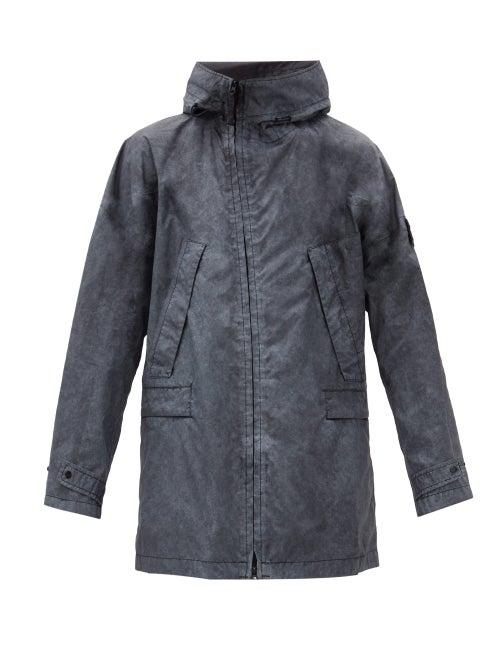 Matchesfashion.com Stone Island - Membrana 3l Dust-finish Hooded Parka - Mens - Black