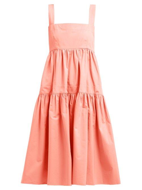 Matchesfashion.com Three Graces London - Cosette Cotton Dress - Womens - Pink