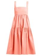 Matchesfashion.com Three Graces London - Cosette Cotton Dress - Womens - Pink