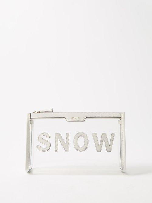 Anya Hindmarch - Snow Liquids Vinyl Clutch Bag - Womens - White