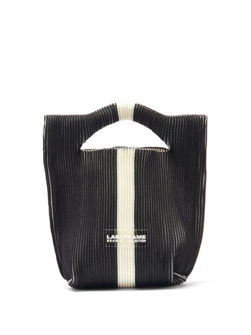 Matchesfashion.com Lastframe - Two-tone Rib-knit Bag - Womens - Black Multi