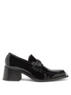 Matchesfashion.com Martine Rose - Bagleys Square-toe Patent-leather Loafers - Womens - Black