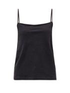 Matchesfashion.com Raey - Square-neck Cotton-blend Jersey Vest - Womens - Black