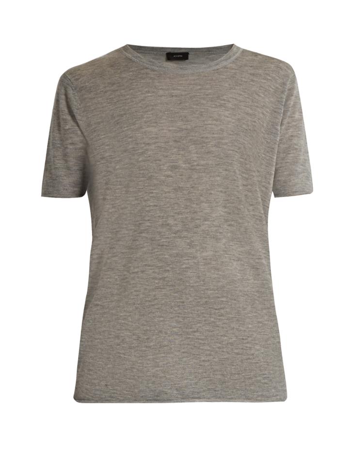 Joseph Cashair Crew-neck Cashmere T-shirt