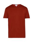 Matchesfashion.com Sunspel - Classic Crew Neck Cotton T Shirt - Mens - Red