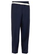Matchesfashion.com Maison Margiela - Belt Bag Wool Twill Track Pants - Mens - Navy