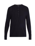 Rag & Bone Giles Ribbed-knit Wool Henley Top