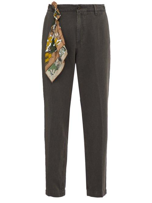Matchesfashion.com White Sand - Twill Chinos - Mens - Black