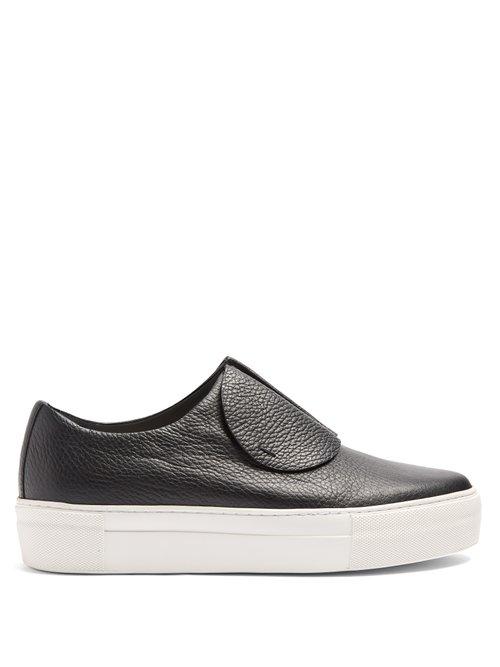 Matchesfashion.com Primury - Paper Planes Slip On Leather Trainers - Womens - Black