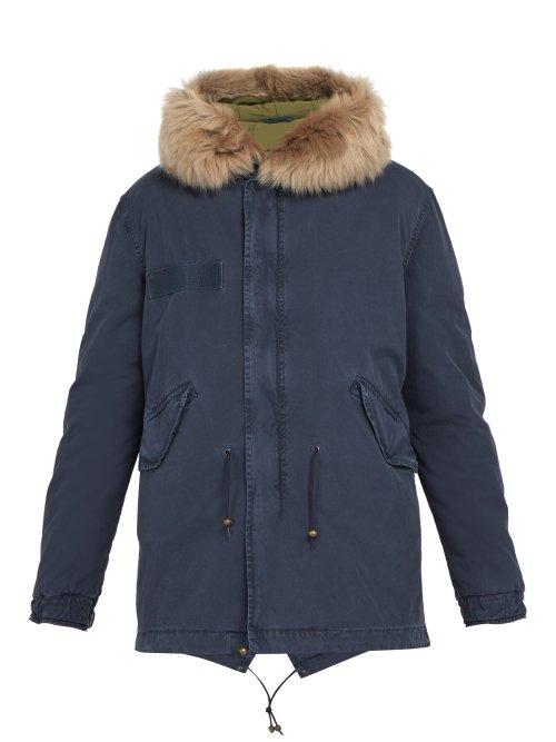 Matchesfashion.com Mr & Mrs Italy - Shearling Trimmed Cotton Parka - Mens - Navy