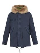 Matchesfashion.com Mr & Mrs Italy - Shearling Trimmed Cotton Parka - Mens - Navy
