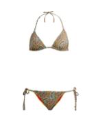 Matchesfashion.com Etro - Paisley Print Bikini Set - Womens - Yellow Multi