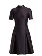 Matchesfashion.com Bottega Veneta - Pleated Twill Mini Dress - Womens - Dark Blue