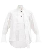Matchesfashion.com Palmer//harding - Rhesus Cotton-blend Poplin Shirt - Womens - White