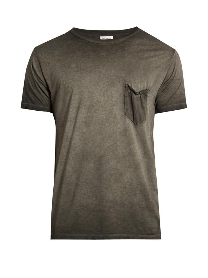 Saint Laurent Distressed Cotton T-shirt