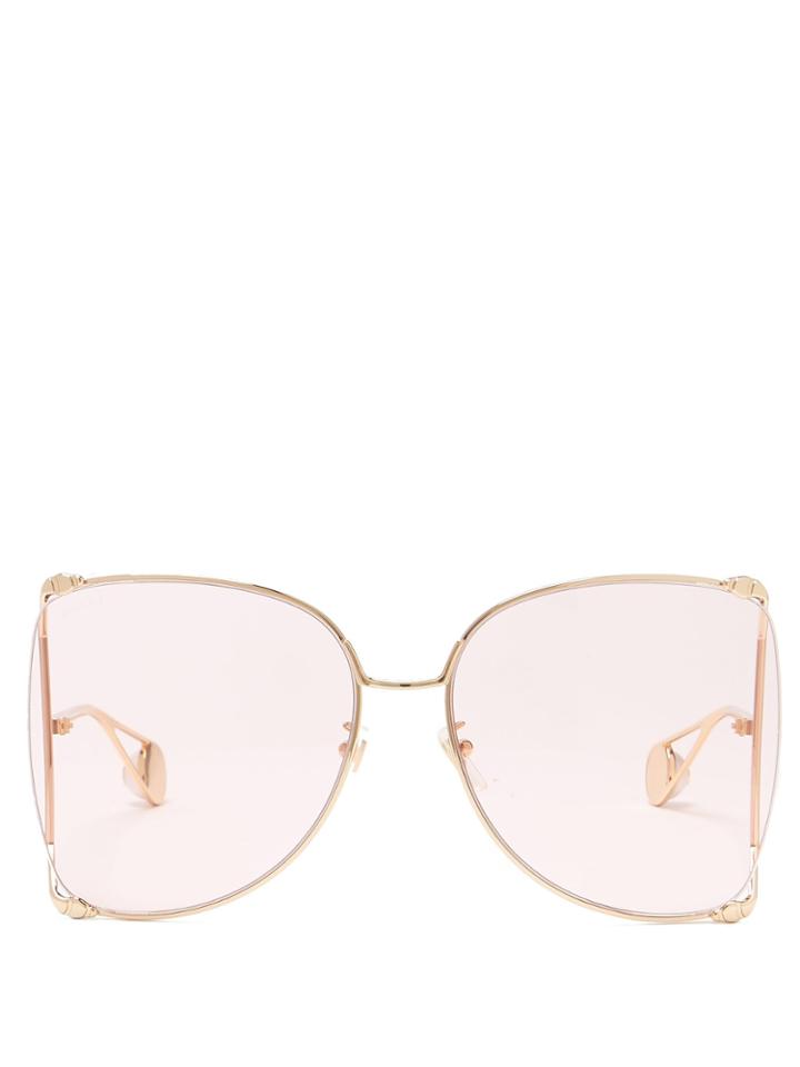 Gucci Oversized Butterfly-frame Gg Sunglasses