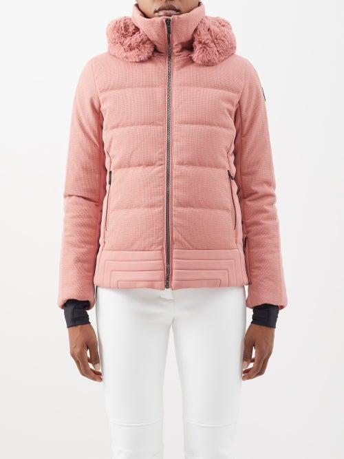 Fusalp - Gardena Faux-fur Hooded Down Ski Jacket - Womens - Light Pink