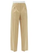 Matchesfashion.com Racil - Peter Wide-leg Wool-blend Crepe Trousers - Womens - Beige