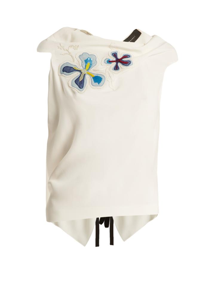 Roland Mouret Eugene Embroidered Sleeveless Top