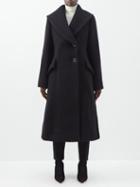 Proenza Schouler - Extended Shawl-collar Wool-blend Coat - Womens - Black