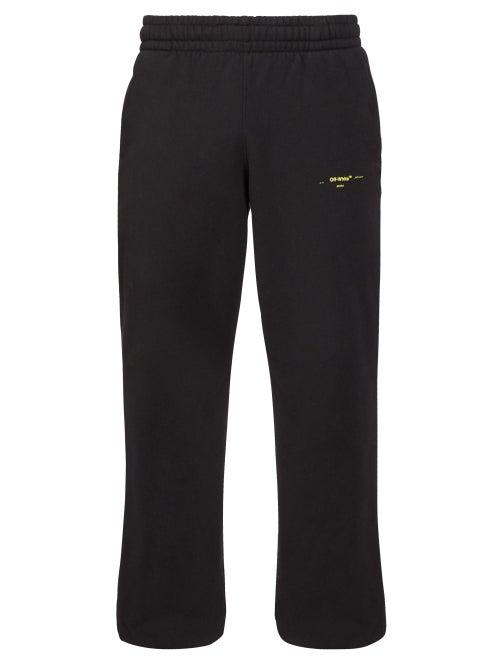 Matchesfashion.com Off-white - Cross Arrow Logo Track Pants - Mens - Black Yellow