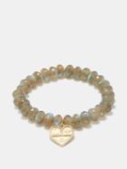 Sydney Evan - Heart Diamond, Labradorite & 14kt Gold Bracelet - Womens - Gold Multi