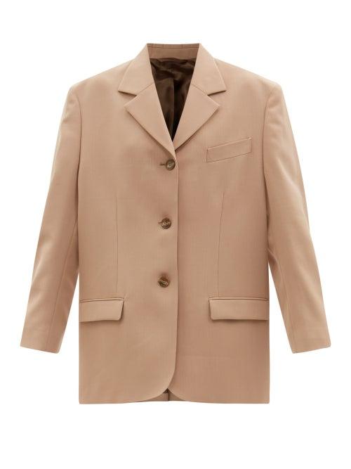 Acne Studios - Single-breasted Canvas Jacket - Womens - Beige