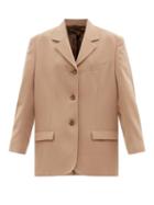 Acne Studios - Single-breasted Canvas Jacket - Womens - Beige