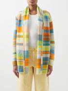 The Elder Statesman - Striped Cashmere Cardigan - Womens - Blue Multi