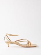 Bottega Veneta - Stretch 45 Square-toe Leather Sandals - Womens - Cream