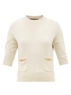 Gucci - Chain-embellished Cashmere Sweater - Womens - Ivory