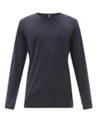 Matchesfashion.com Veilance - Frame Long-sleeved Wool-blend T-shirt - Mens - Dark Navy