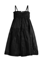Matchesfashion.com Molly Goddard - Honor Cotton Smocked Dress - Womens - Black