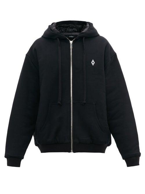 Matchesfashion.com Marcelo Burlon - Rose Polaroid Print Quilted Cotton Bomber Jacket - Mens - Black