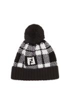 Matchesfashion.com Fendi - Ff Tartan Beanie Hat - Mens - Black White