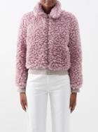 Isabel Marant - Salvia Faux-shearling Cropped Jacket - Womens - Pink