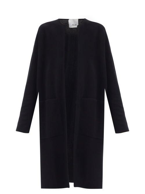 Matchesfashion.com Allude - Open-front Longline Wool Cardigan - Womens - Black