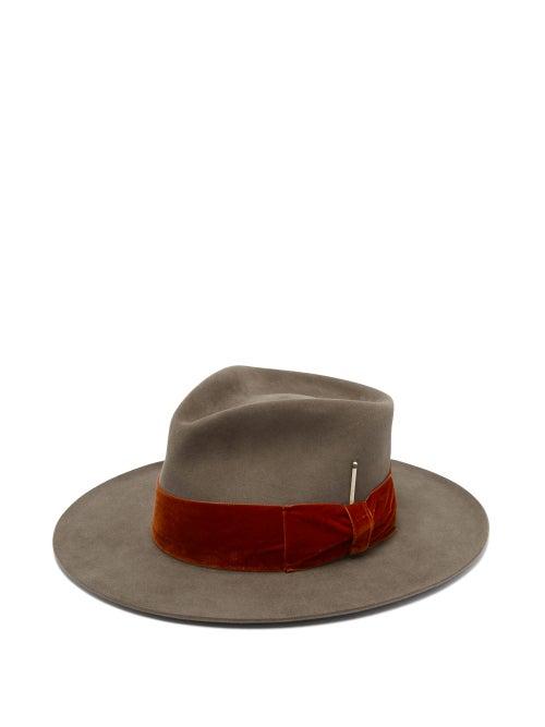 Matchesfashion.com Nick Fouquet - Publix Felt Fedora Hat - Mens - Grey