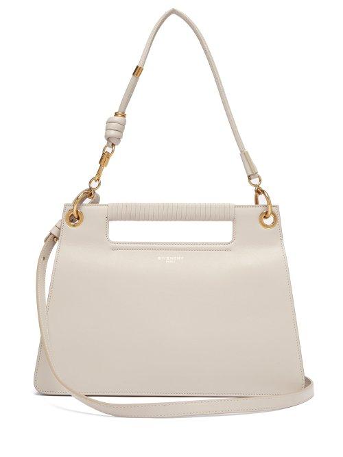 Matchesfashion.com Givenchy - The Whip Medium Cut Out Leather Cross Body Bag - Womens - Light Grey