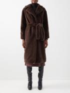 Herno - Faux-fur Coat - Womens - Dark Brown