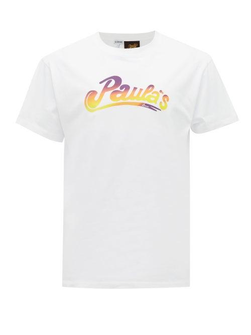Matchesfashion.com Loewe Paula's Ibiza - Logo-print Cotton-jersey T-shirt - Mens - White