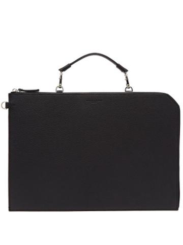 Matchesfashion.com Nosakhari - Standout Top Handle Leather Folio - Mens - Black