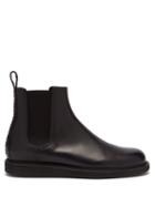 Matchesfashion.com Bottega Veneta - Intrecciato Heel Panel Leather Chelsea Boots - Mens - Black