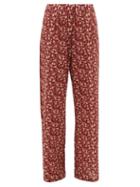 Matchesfashion.com Dodo Bar Or - Hattie Floral Print Wide Leg Trousers - Womens - Red Multi