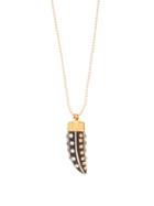 Matchesfashion.com Isabel Marant - Shark Tooth Pendant Necklace - Womens - Black Gold