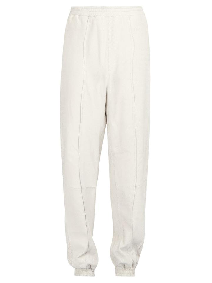 Cottweiler Snakeskin-effect Leather Track Pants